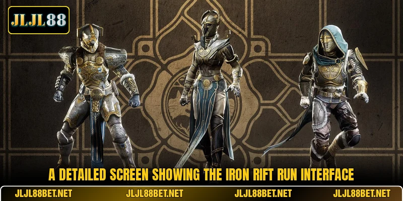 A detailed screen showing the iron rift run interface A detailed screen showing the iron rift run interface