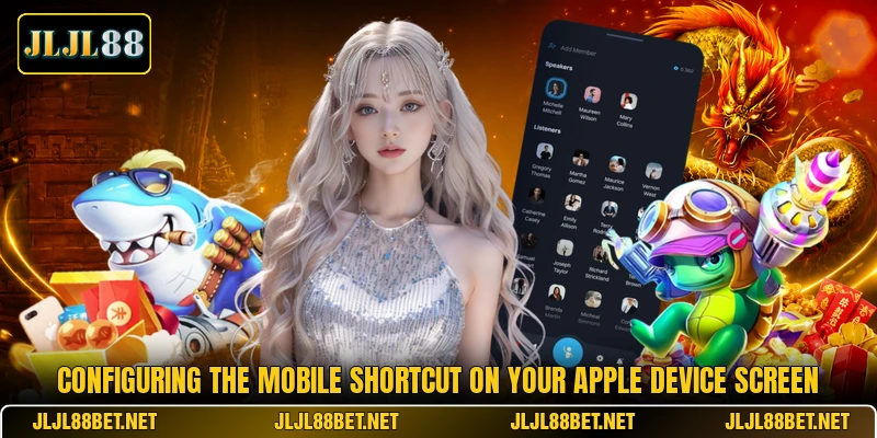 Configuring the mobile shortcut on your apple device screen Configuring the mobile shortcut on your apple device screen