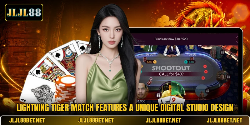 Lightning Tiger Match features a unique digital studio design Lightning Tiger Match features a unique digital studio design