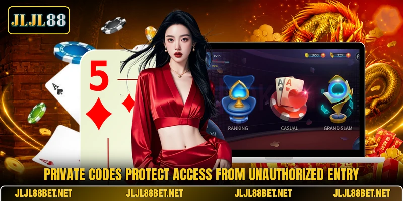 Private codes protect access from unauthorized entry Private codes protect access from unauthorized entry