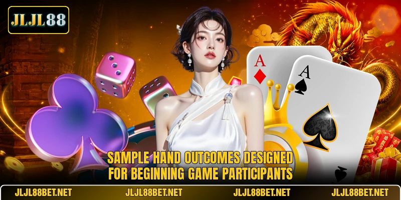 Sample hand outcomes designed for beginning game participants Sample hand outcomes designed for beginning game participants