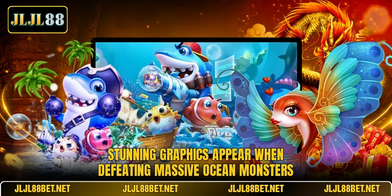 Stunning graphics appear when defeating massive ocean monsters Stunning graphics appear when defeating massive ocean monsters